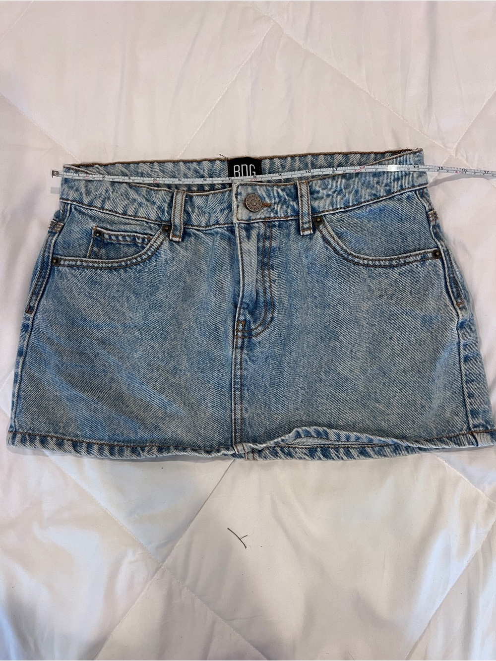 BDG Washed Blue Denim Mini Skirt